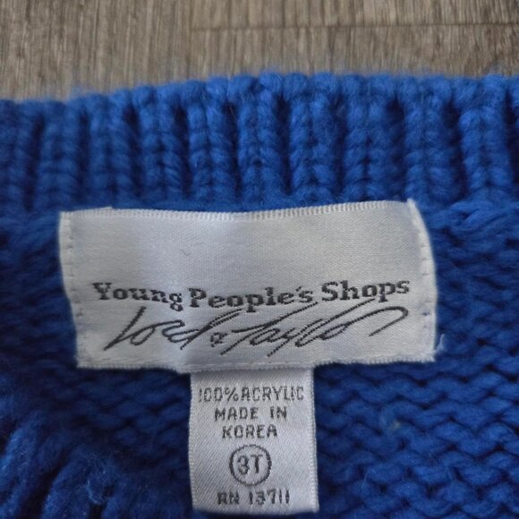* VTG * Young Peoples' Shop Lord & Taylor Toddlers Schoolhouse Cardigan - Picture 4 of 4